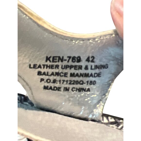 Alegria Women’s KEN-769 Leather Sandals Size 42 us 11.5/12  Black & White Floral - Picture 5 of 8